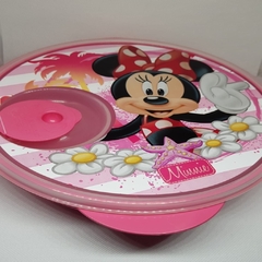 Prato Com Divisórias E Tampa Para Microondas Minnie BabyGo na internet