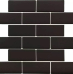 DECOLIFE CERAMICOS AUTOADHESIVOS SUBWAY NEGRO 25.4x25.4cm