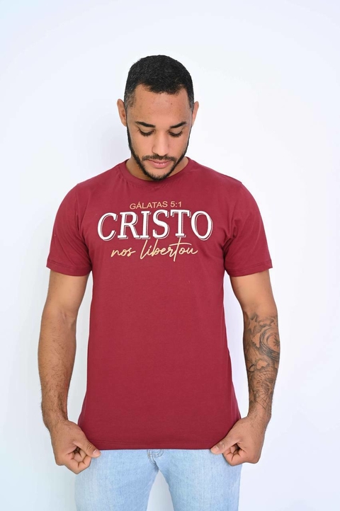 Camiseta Masculina Cristo nos Libertou