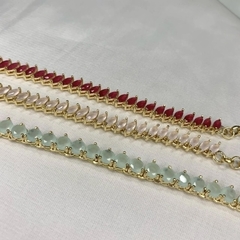 Colar Choker Navettes Leitosas na internet