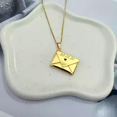 COLAR RELICÁRIO PERSONALIZADO CARTA PARA FOTO