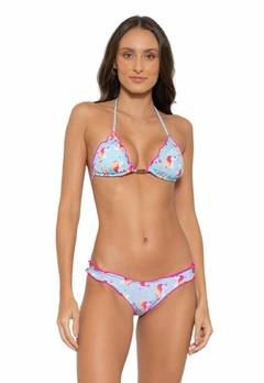 Biquíni Feminino Cortininha Com Bojo Estampa Unicórnio Calcinha Empina Bumbum - Multmix