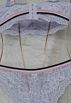 Conjunto Lingerie Feminina Sutiã com Bojo e Calcinha Rendada - loja online