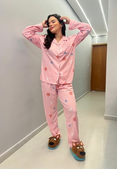 Pijama Americano Feminino Longo Conforto e Estilo para Suas Noites na internet