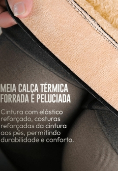 Meia Calça Térmica Forrada Peluciada Translúcida De Lã Quente Feminina Para Inverno na internet
