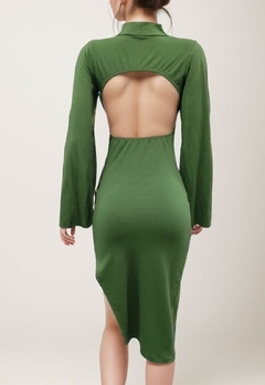 Vestido Feminino Sem Bojo Manga Longa Fler Com as Costas Nua - Multmix