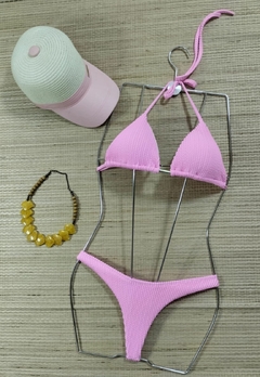 Biquíni Feminino Texturizado Cortininha Asa Delta Fio Dental - Multmix