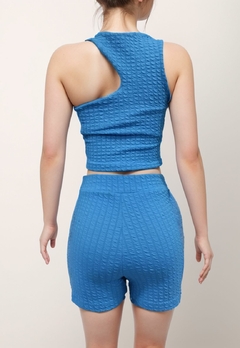 Conjunto Cropeed Feminino Com Ajuste no pescoço e Short Saia na internet