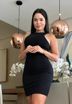 Vestido Curto Texturizado Regatinha Elegância e Conforto - comprar online