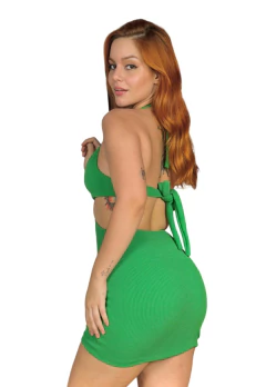 Vestido Feminino Argola no Decote Vazado e Bojo Modelo Curto na internet
