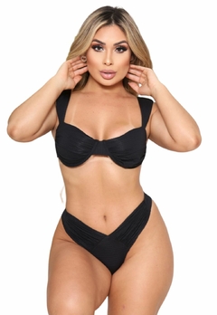 Biquini Feminino Regatinha Com Aro sem Bojo Calcinha Fio Duplo - Multmix
