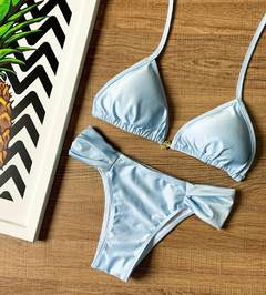Biquíni Feminino Cortininha Liso Com Bojo, Calcinha BomBom - Multmix