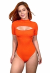 Body Feminino Manga gola Modelo com Decote e Fecho em Baixo