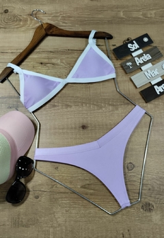 Biquíni Feminino Liso Aviador Com Bojo Calcinha Fio Dental