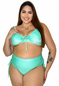 Biquíni Feminino Plus Size Aro Sem Bojo Calcinha Cintura Alta na internet