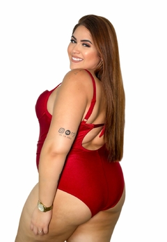 Imagem do Maiô Plus Size Body Feminino Com Bojo Confortável Leve Verão Moda Praia Detalhe Argola