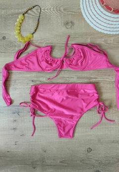 Biquíni Feminino Plus Size Aro Sem Bojo Calcinha Cintura Alta - loja online