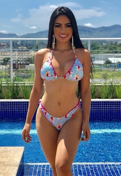 Biquíni Feminino Cortininha Com Bojo Estampa Unicórnio Calcinha Empina Bumbum - comprar online