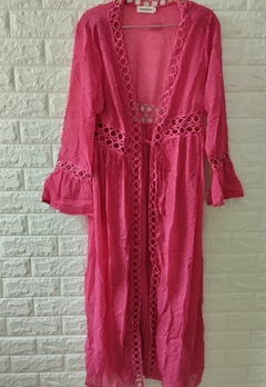 Saida De Praia Manga Longa Estilo Vestidos