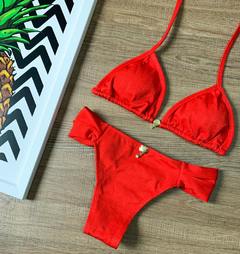 Biquíni Feminino Texturizado Cortininha Com Bojo Com Calcinha Bombom - Multmix