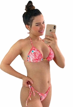 Biquíni Feminino Cortininha Ripple Calcinha Empina Bumbum e Amarra Lateral
