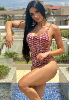 Maiô Feminino Sem Bojo Alças Finas Estampado Com Costa Nua - loja online