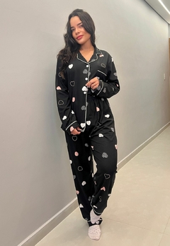 Pijama Americano Feminino Longo Conforto e Estilo para Suas Noites