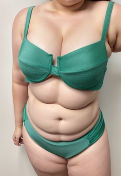 Biquíni Feminino Plus Size de Aro Sem Bojo Com Calcinha BomBom e Fio Duplo Texturizado - Multmix