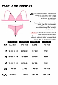 Biquíni Feminino Cortininha em Tule Com Bojo Calcinha Com Tule na Lateral - loja online