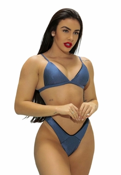 Biquíni Feminino Aviador Com Bojo Canelado Com Calcinha Asa Delta - Multmix