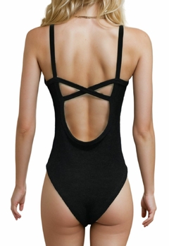 Body Feminino Sem Bojo Texturizado Com Alça Fina e Fecho em Baixo - Multmix