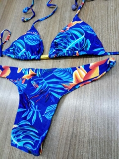 Biquíni Feminino Cortininha com Bojo e Calcinha Tanguinha