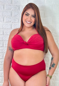 Biquíni Plus Size Com Bojo Calcinha Cintura Alta Fio Duplo - Multmix