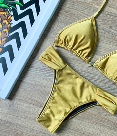 Imagem do Biquíni Feminino Cortininha Liso Com Bojo, Calcinha BomBom