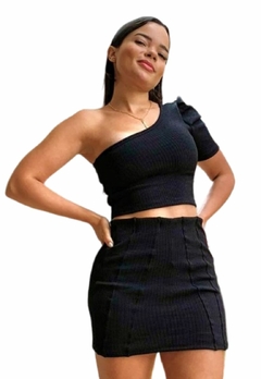 Conjunto Feminino Mula Manca uma Manga Sem Bojo Short Saia - comprar online
