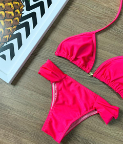 Biquíni Feminino Cortininha Liso Com Bojo, Calcinha BomBom - comprar online