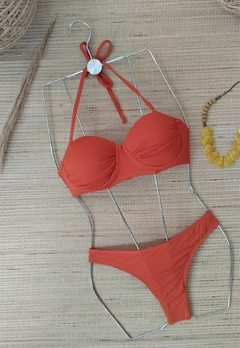 Biquíni Meia Taça Com Bojo Alça Removível Calcinha Empinar Bumbum na internet