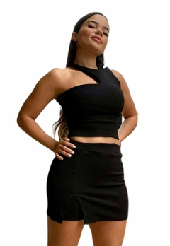 Conjunto Feminino Sem bojo Short Saia