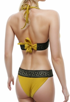 Imagem do Biquíni Feminino Aviador Detalhes Em Dourado Calcinha Super Fashion