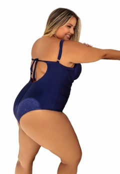 Imagem do Maiô Plus Size Body Feminino Com Bojo Confortável Leve Verão Moda Praia Detalhe Argola