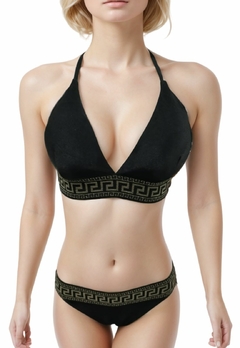 Imagem do Biquíni Feminino Aviador Detalhes Em Dourado Calcinha Super Fashion