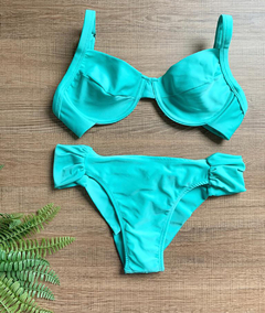 Biquíni Plus Size de Aro Sem bojo Calcinha Duplo Fio Liso. na internet