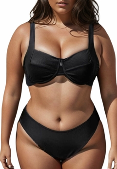 Biquíni Feminino Plus Size Canelado Aro Sem Bojo Calcinha Fio Duplo Asa Delta - comprar online