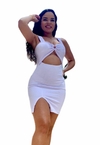 Vestido Feminino Modelo Regatinha Com Bojo Modelo Curto Com Corte na Coxa - comprar online