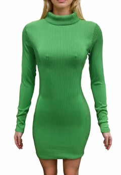 Imagem do Vestido Feminino canelado Sem Bojo Costa Aberta