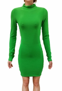Vestido Feminino Texturizado Sem Bojo Manga Longa - Multmix