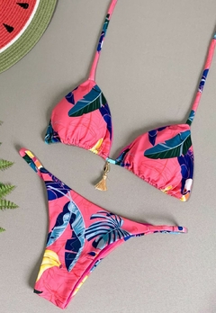 Biquíni Feminino Cortininha Com Bojo e Calcinha de Tira Lateral para Marquinhas - comprar online