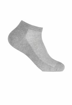 Kit 3 Pares De Meia Soquete Unissex Branca Preta e Cinza - Multmix