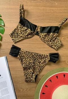 Biquíni Feminino Onça Plus Size Aro Sem Bojo Calcinha Bombom e Fio Duplo - comprar online