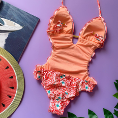 Maiô Feminino Engana Mamãe Com Bojo Estampado e Calcinha Empina Bumbum - loja online